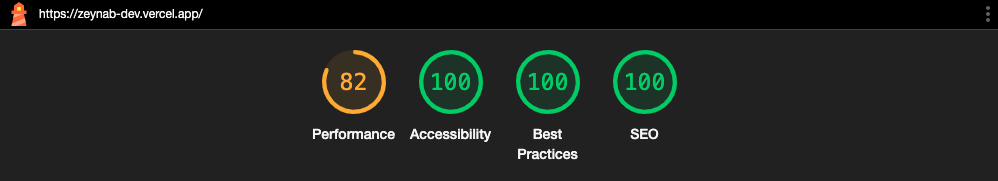 Lighthouse Performance Report